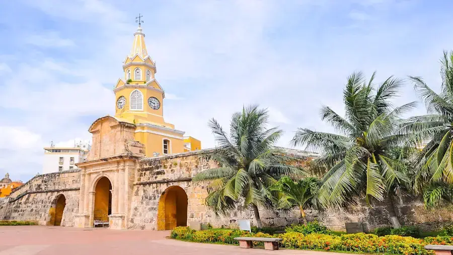 Ciudad amurallada de Cartagena de Indias en Colombia